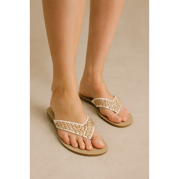 Giuseppe Zanotti White Leather Studded Sandals Women’s Size 36 Vero Cuoio - Picture 10 of 11